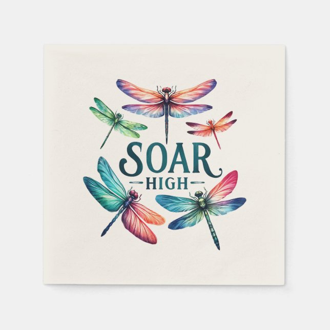 Soar High - Artistic Dragonfly Serviette (Vorderseite)