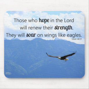 Soaring Adler Christliche Stärke Isaiah 40:31 Mousepad