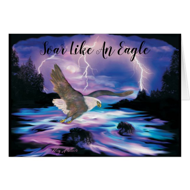 Soaring Bald Eagle (Vorderseite (Horizontal))