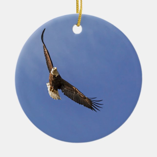 Soaring Bald Eagle Keramik Ornament (Vorne)