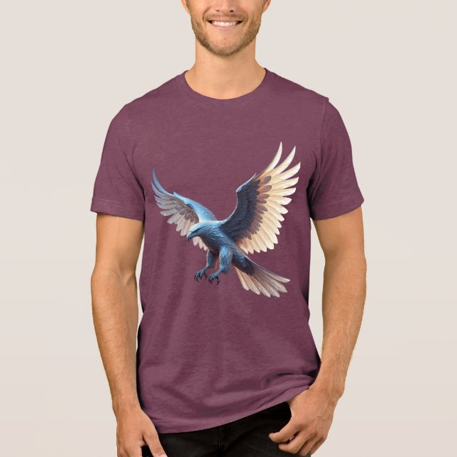 Soaring Crystal Eagle – Symbol of Transformation Tri-Blend Shirt (Vorderseite)