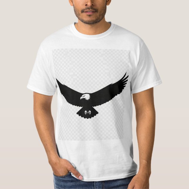 Soaring Eagle with Wings Spread - Minimalistisches T-Shirt (Vorderseite)