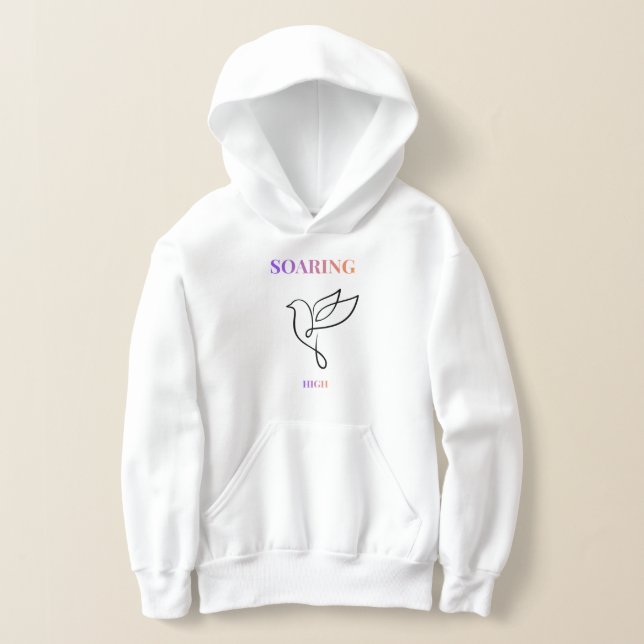 Soaring High Dove Inspirational Kids Hoodie (Ablage )