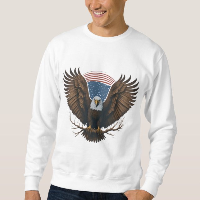 Soaring Spirit: American Bald Eagle 🦅 Sweatshirt (Vorderseite)