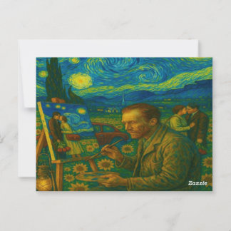 sob uma musa estrelada - under a starry muse postkarte