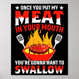 Sobald du mein Fleisch in dein Mund-Grillen-Party  Poster