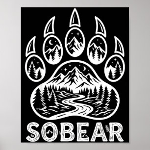 Sobear Nüchternheits-Jubiläum nüchtern AA NA Erhol Poster