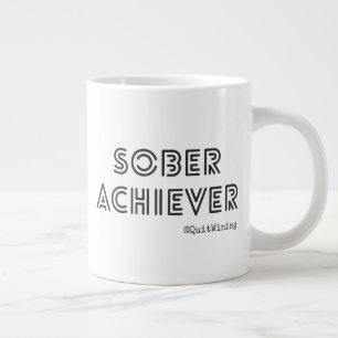 Sober Achiever Black & White Tasse