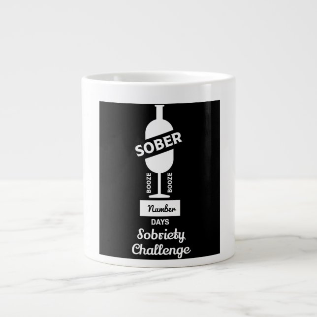 Sober AF Alkoholische Addictive Erholung Jumbo-Tasse (Vorderseite)