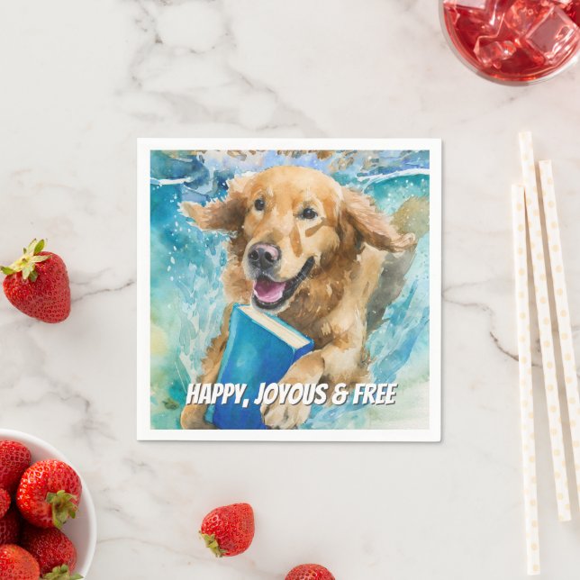 Sober Dog Big Book Recovery | Benutzerdefinierter  Serviette (Beispiel)