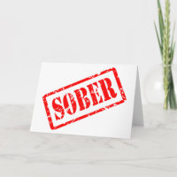 Sober Grunge Briefmarke Sobriety Erholung Card