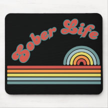 Sober Life Mouse Pad im Retro-Stil