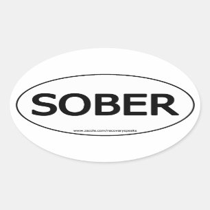Sober Oval Aufkleber