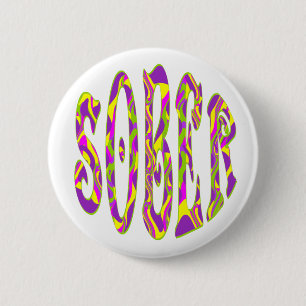 SOBER Retro 60's Art Psychedelic Button