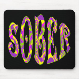 SOBER Retro 60's Art Psychedelic Mousepad