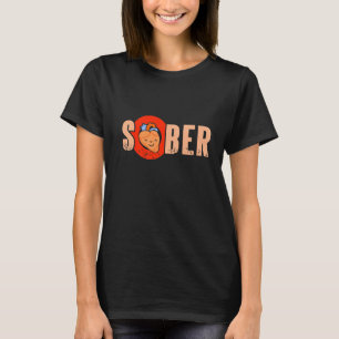 SOBER Retro Heart Sobriety Coole Designs vorhanden T-Shirt