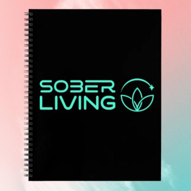 Sober & Shining - Lotus Power Spiral Notebook Notizbuch (Von Creator hochgeladen)