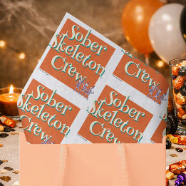 Sober Skeleton Crew | Halloween Sober Party Seidenpapier