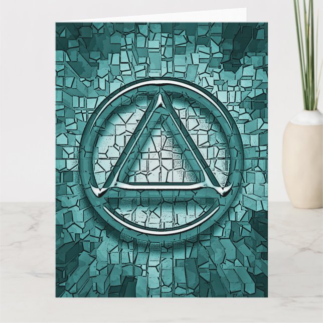 Sober Sobriety Erholung Grußkarte Karte (Vorderseite)