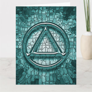 Sober Sobriety Erholung Grußkarte Karte