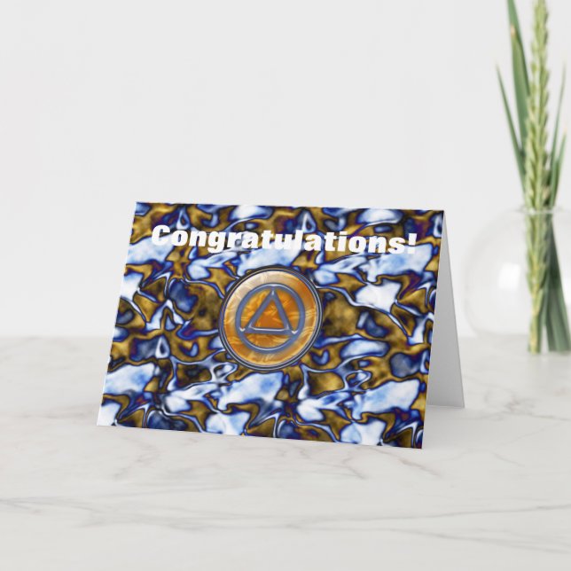 Sober Sobriety Erholung Grußkarte Karte (Vorderseite)