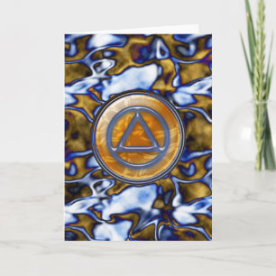 Sober Sobriety Erholung Grußkarte Karte