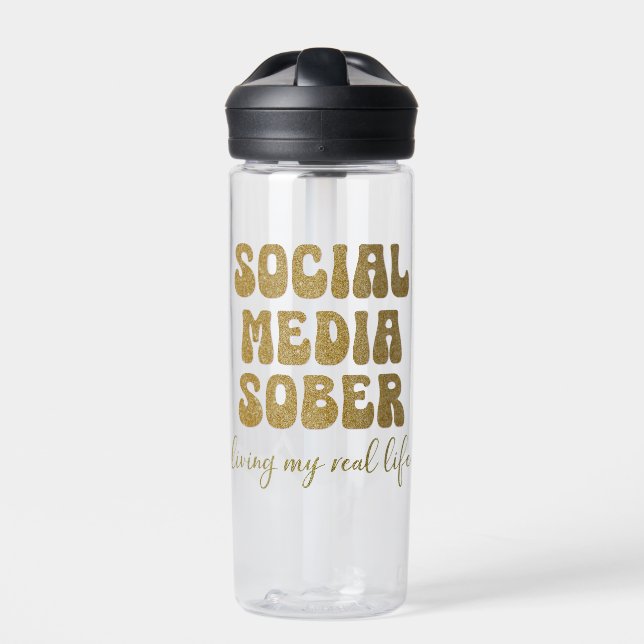 Sober Social Media Trinkflasche (Vorderseite)