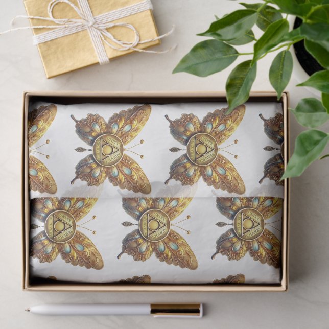 Sober Symbol Butterfly Unity Service Erholung Seidenpapier (Geschenk)