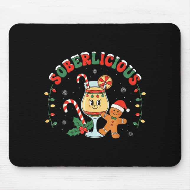 Soberlicious Sober Funny Sobriety Recovery Aa Na H Mousepad (Vorne)