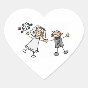 Sobre la boda sello klebsivo Wedding Hearts Herz-Aufkleber