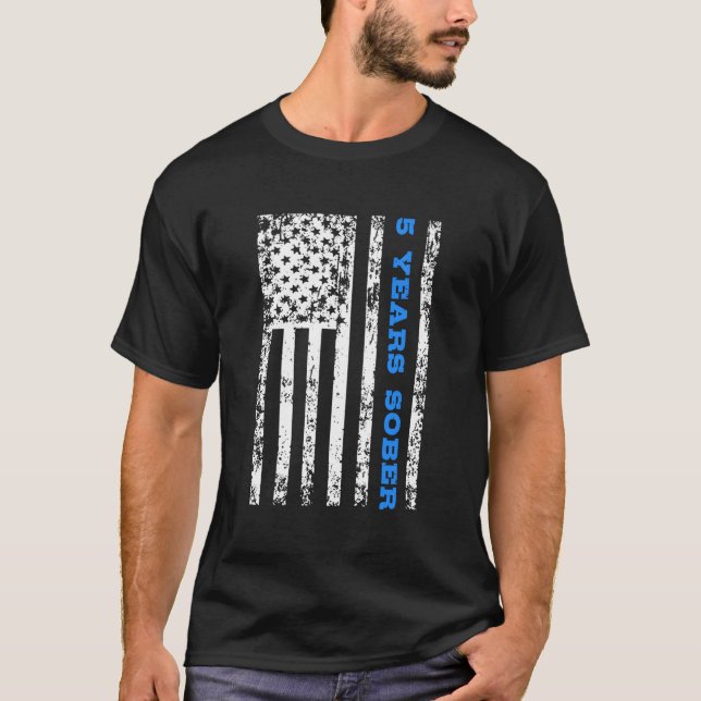Sobriety 5 Years Sober T-Shirt (Vorderseite)