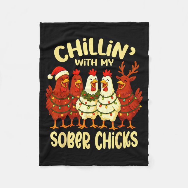Sobriety Anniversary Recovery Funny Sober Chicks  Fleecedecke (Vorderseite)