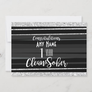 Sobriety card personalisiert 12 step Erholung OM N Karte