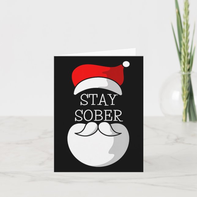 Sobriety Celebration Soberversary Christmas Stay S Karte (Vorderseite)