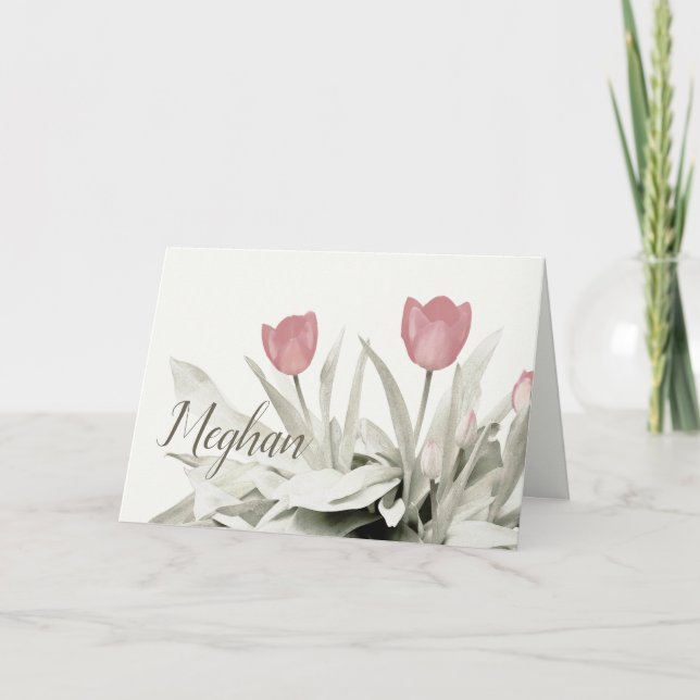 Sobriety Geburtstagsjubiläum Tulips Karte (Vorderseite)