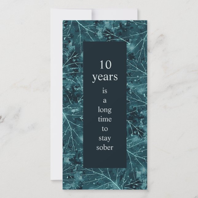 Sobriety Jubiläum Eine lange Zeit, um nüchtern Aut Karte (Vorderseite)