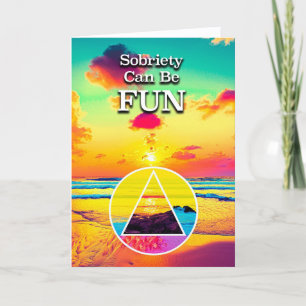 Sobriety kann FUN OM Slogan Beach bei Sunrise Car Karte