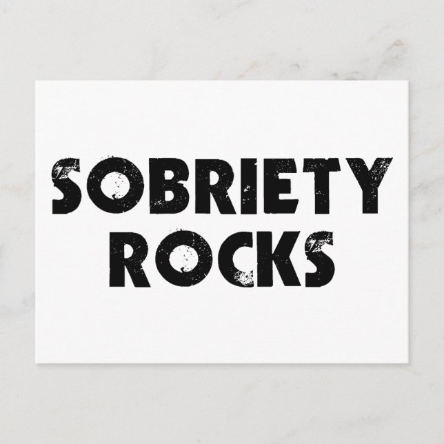 Sobriety Rocks Postkarte (Vorderseite)