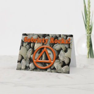 SOBRIETY ROCKS Sober Erholung Grußkarte Karte