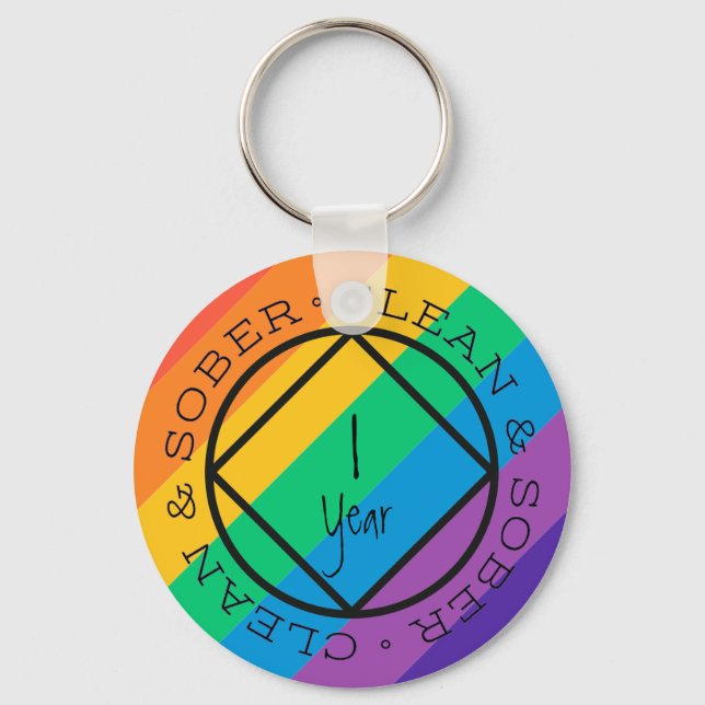 Sobriety Schlüsselanhänger Custom Personalisiert K (Vorderseite)