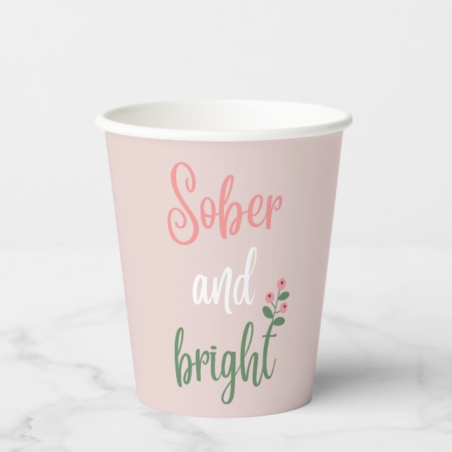 Sobrify Christmas Party Pink Paper Cups Pappbecher (Vorderseite)