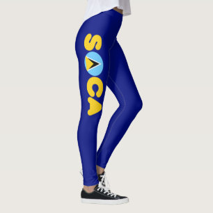 Soca Saint Lucia Flag Karneval Leggings