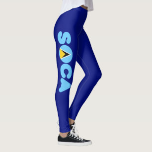 Soca Saint Lucia Flag Karneval Leggings