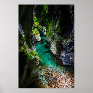 Soca Schlucht in Slowenien Poster