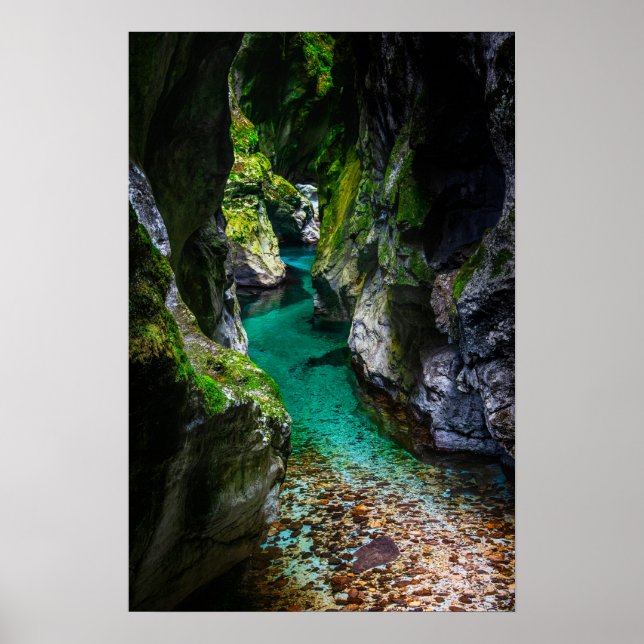 Soca Schlucht in Slowenien Poster (Vorne)