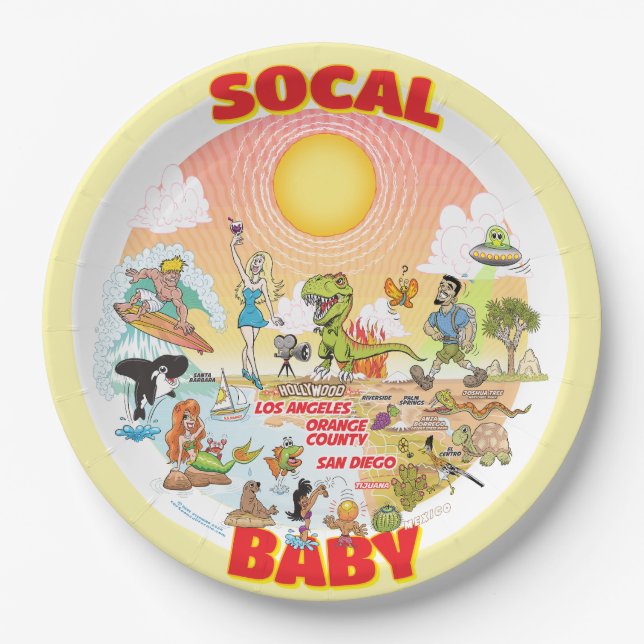 SoCal Baby Plate Pappteller (Vorderseite)