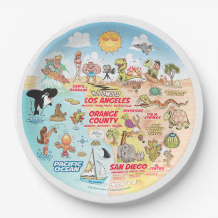 SoCal Beach Plate Pappteller