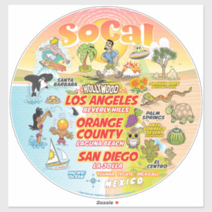 SoCal Paradise Custom-Cut Vinyl Sticker