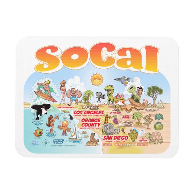 SoCal Souvenir Magnet (Horizontal)
