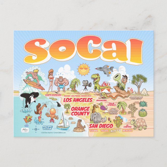 SoCal Souvenir Postcard Postkarte (Vorderseite)